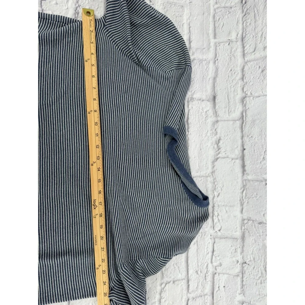 J.Crew Men's Striped CottonCrewneck Sweater Pullover Long Sleeve Blue White‎ XXL